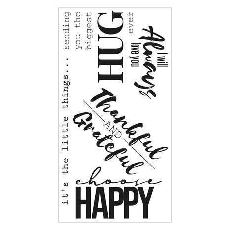 Sizzix Clear Stamps by Pete Hughes Sunnyside Sentiments #7 (5pcs) (665409) (DISCONTINUED)