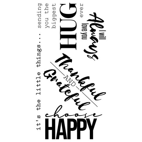 Sizzix Clear Stamps by Pete Hughes Sunnyside Sentiments #7 (5pcs) (665409) (DISCONTINUED)