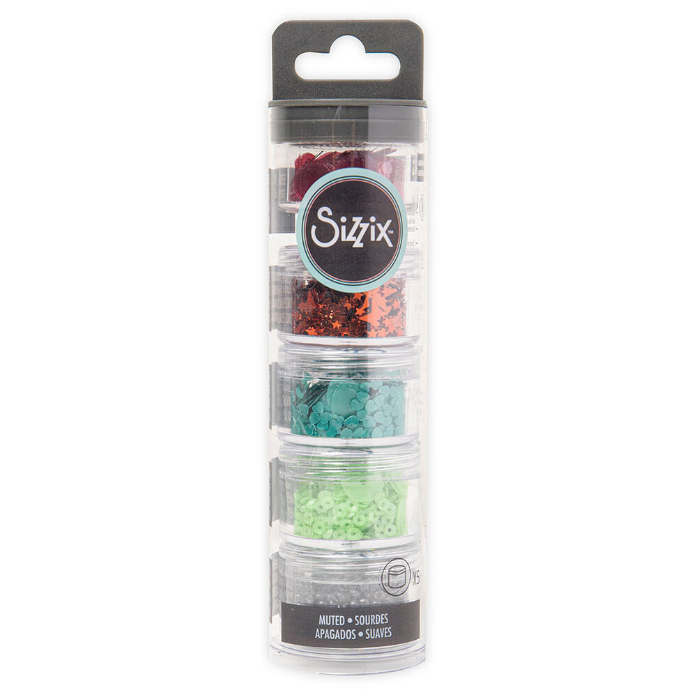Sizzix Sequins & Beads Muted (5g x 5pcs) (665689) (OUTLET)
