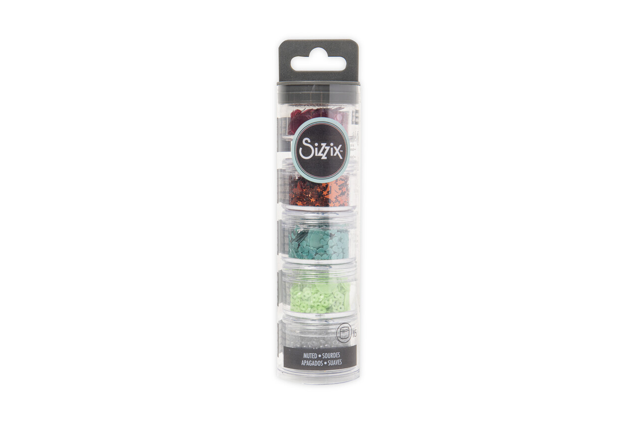 Sizzix Sequins & Beads Muted (5g x 5pcs) (665689) (OUTLET)