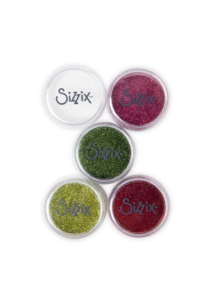 Sizzix Biodegradable Fine Glitter Festive 5x12g (664672) (DISCONTINUED)