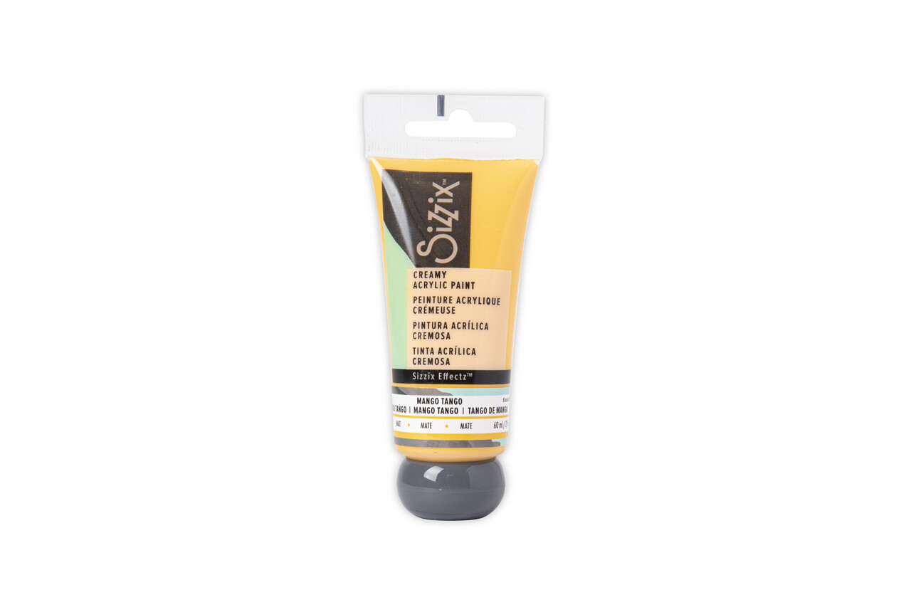 Sizzix Creamy Matte Acrylic Paint Mango Tango 60ml (664554) (DISCONTINUED)