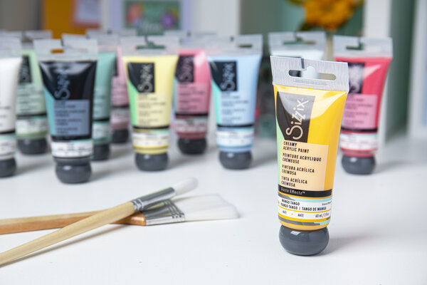 Sizzix Creamy Matte Acrylic Paint Mango Tango 60ml (664554) (DISCONTINUED)