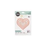 Sizzix Shaker Panes Hearts 1 1/2, 2 1/2 & 3 1/2 Inch (3pcs) (665451) (DISCONTINUED)