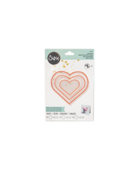 Sizzix Shaker Panes Hearts 1 1/2, 2 1/2 & 3 1/2 Inch (3pcs) (665451) (DISCONTINUED)