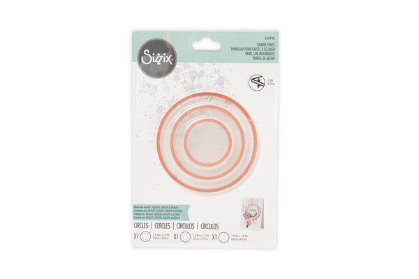 Sizzix Shaker Panes Circles 1 1/2, 2 1/2 & 3 1/2 Inch (3pcs) (665448) (DISCONTINUED) Sizzix Shaker Panes Circles 1 1/2, 2 1/2 & 3 1/2 Inch (3pcs) (665448) (DISCONTINUED)