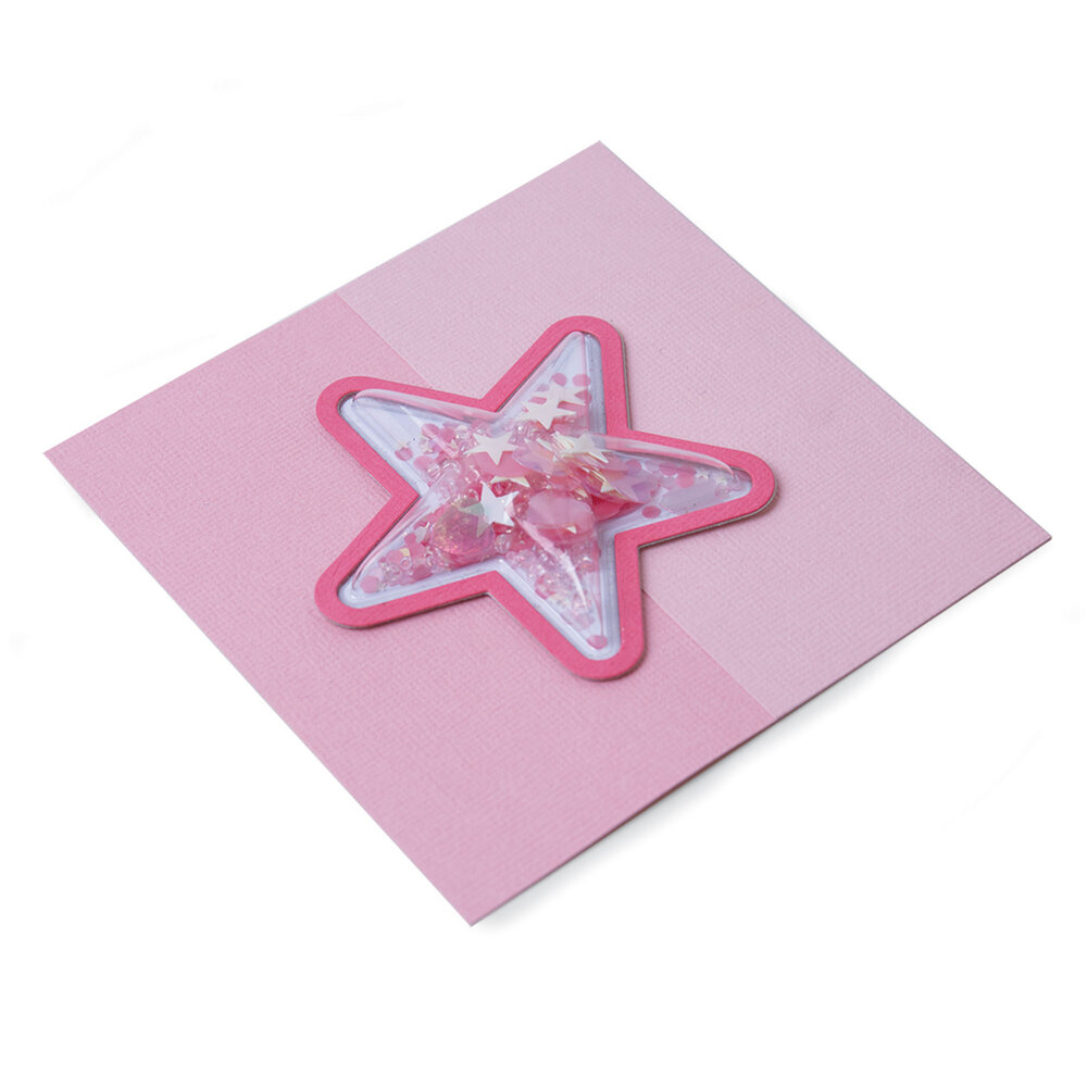 Sizzix Shaker Domes Star 3 Inch (6pcs) (664595) (OUTLET)