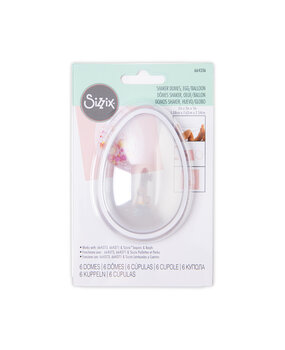 Sizzix Shaker Domes Egg/Balloon 2x3 Inch (6pcs) (664336) (DISCONTINUED)