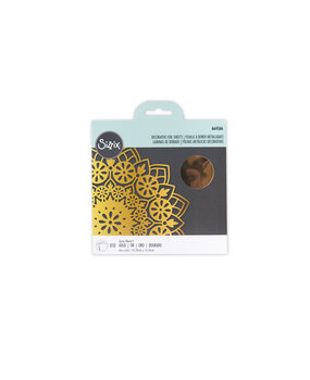 Sizzix Decorative Foil Sheets 6x6 Inch Gold (10pcs) (664566) (DISCONTINUED)