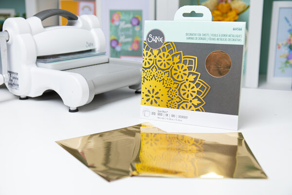 Sizzix Decorative Foil Sheets 6x6 Inch Gold (10pcs) (664566) (DISCONTINUED) Sizzix Decorative Foil Sheets 6x6 Inch Gold (10pcs) (664566) (DISCONTINUED)