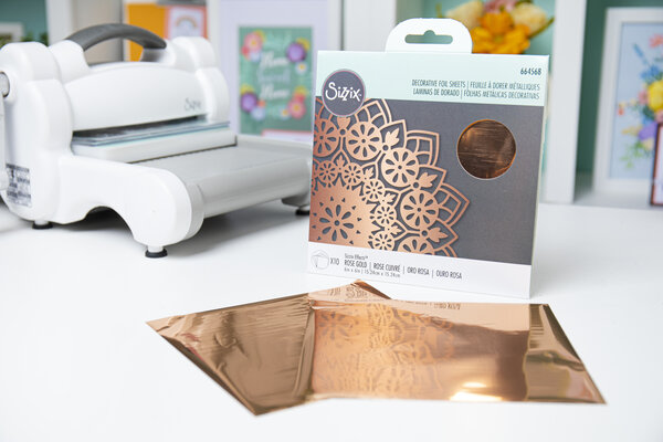 Sizzix Decorative Foil Sheets 6x6 Inch Rose Gold (10pcs) (664568) (DISCONTINUED)