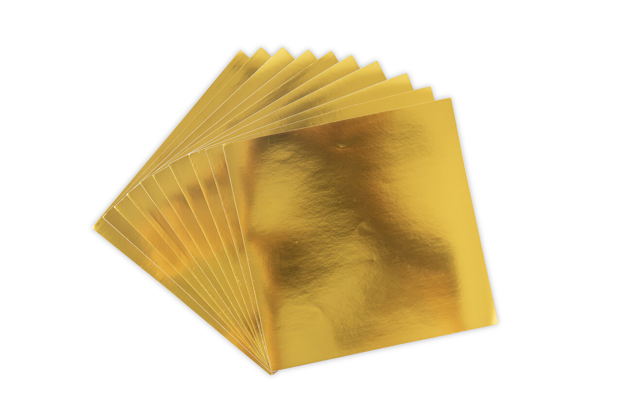 Aluminium Metal Sheets 6x6 Inch Gold (10pcs) (665258) - Craftlines B.V.