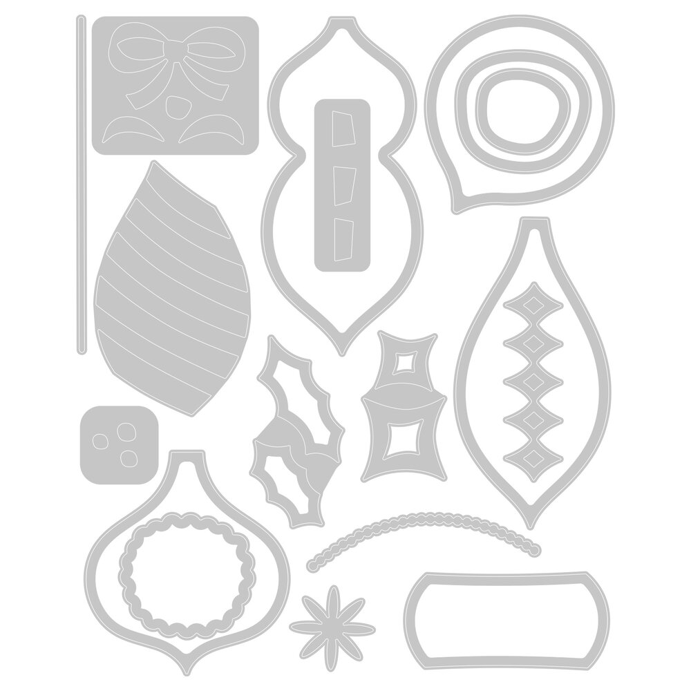 Sizzix Thinlits Die by Jennifer Ogborn Funky Baubles (18pcs) (665949) (DISCONTINUED)
