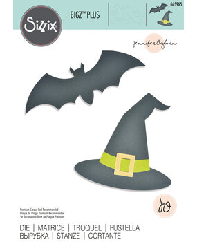 Sizzix Bigz Plus Die by Jennifer Ogborn Hat, Bat & Buckle (665965) (DISCONTINUED)