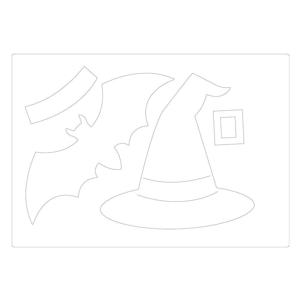 Sizzix Bigz Plus Die by Jennifer Ogborn Hat, Bat & Buckle (665965) (DISCONTINUED)