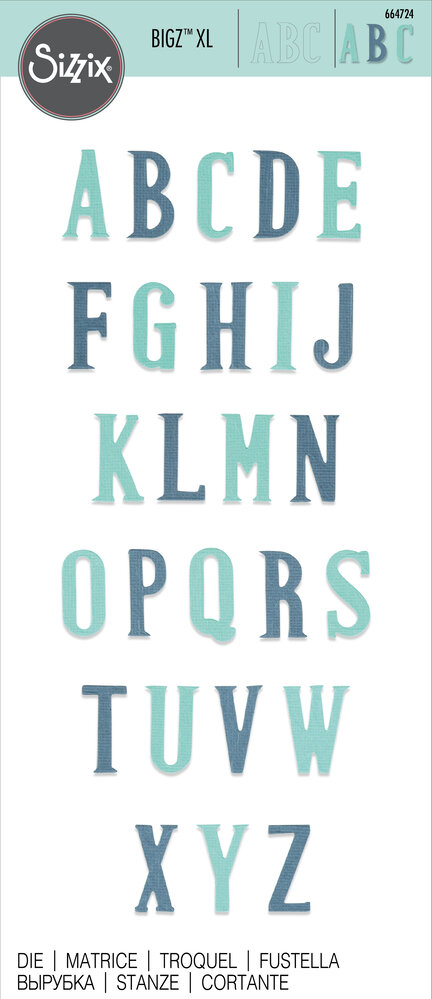 Sizzix Bigz XL Die Alphabet Nostalgic (664724) (OUTLET)