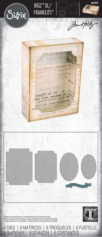 Sizzix Bigz XL Die w/Framelits by Tim Holtz Curio Box (664419) (DISCONTINUED)