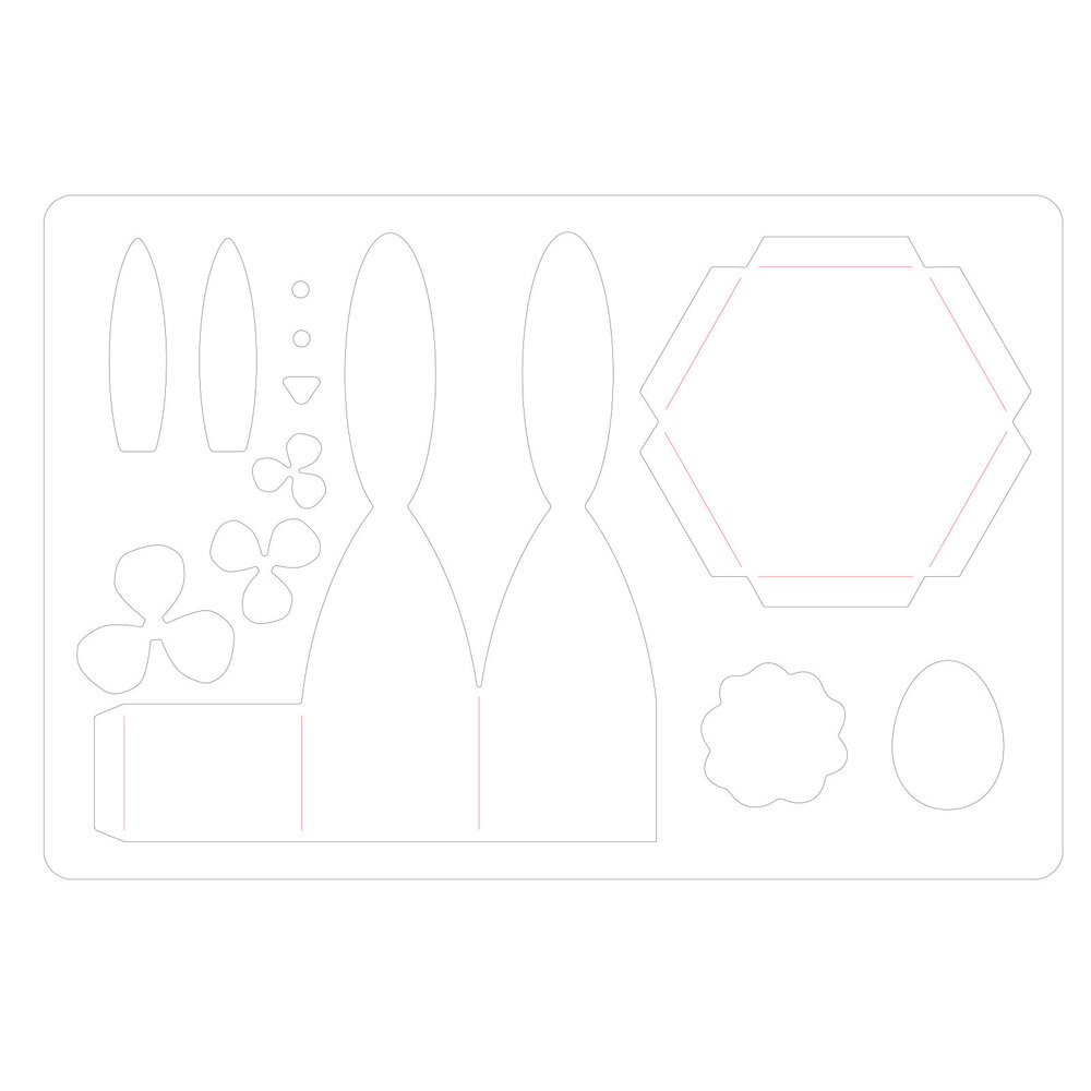 Sizzix Bigz L Die by Georgie Evans Box Bunny (665104) (DISCONTINUED)