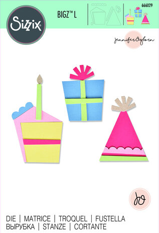 Sizzix Bigz L Die by Jennifer Ogborn Party Elements (666029) (DISCONTINUED)