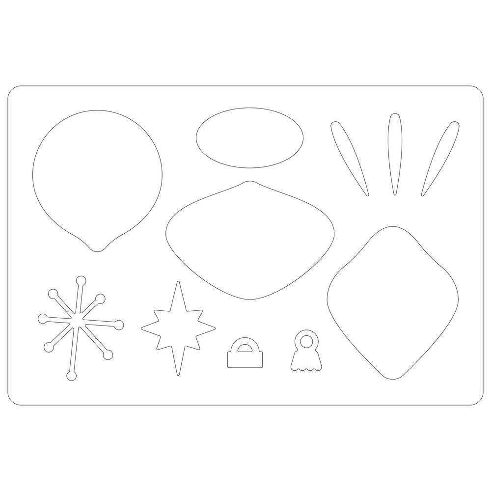 Sizzix Bigz L Die by Jennifer Ogborn Quirky Baubles (665964) (DISCONTINUED)