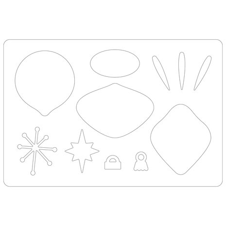 Sizzix Bigz L Die by Jennifer Ogborn Quirky Baubles (665964) (DISCONTINUED)