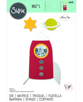 Sizzix Bigz L Die by Olivia Rose Space Rocket (666030) (DISCONTINUED)
