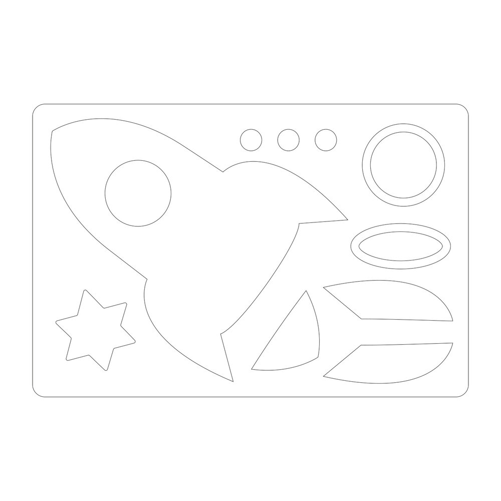 Sizzix Bigz L Die by Olivia Rose Space Rocket (666030) (DISCONTINUED)