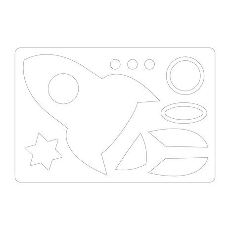 Sizzix Bigz L Die by Olivia Rose Space Rocket (666030) (DISCONTINUED)