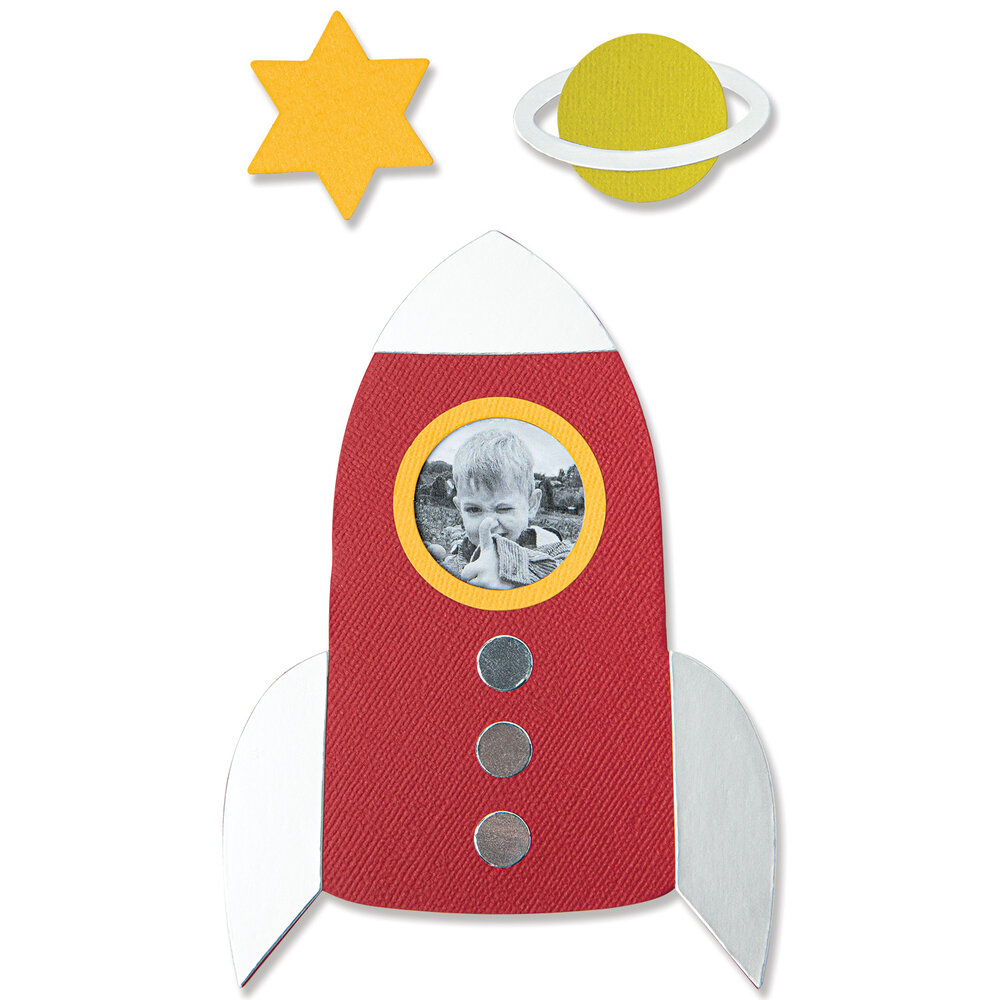 Sizzix Bigz L Die by Olivia Rose Space Rocket (666030) (DISCONTINUED)