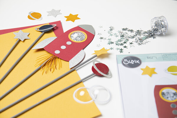 Sizzix Bigz L Die by Olivia Rose Space Rocket (666030) (DISCONTINUED)