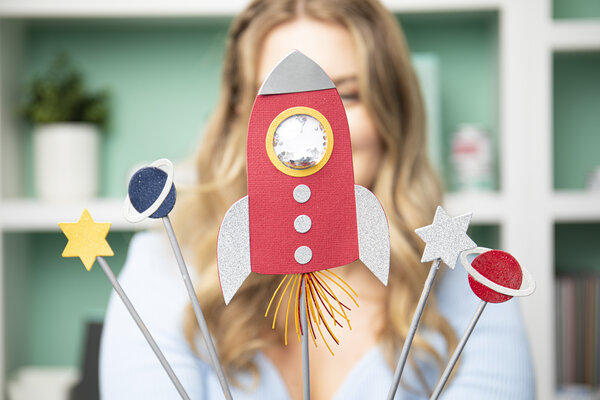 Sizzix Bigz L Die by Olivia Rose Space Rocket (666030) (DISCONTINUED)