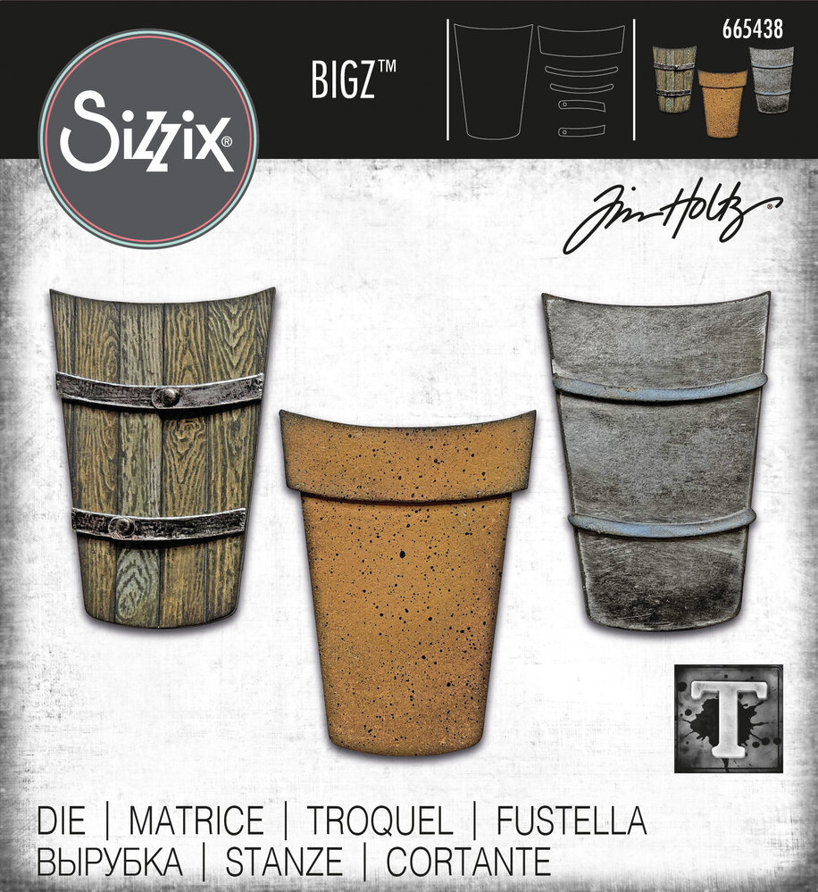 Sizzix Bigz Die by Tim Holtz Potted #2 (665438) (DISCONTINUED) Sizzix Bigz Die by Tim Holtz Potted #2 (665438) (DISCONTINUED)