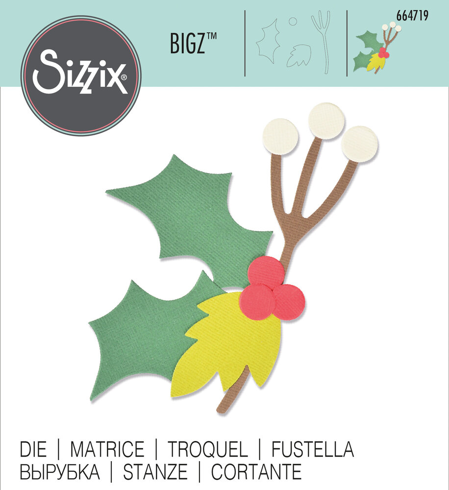 Sizzix Bigz Die Christmas Nature (664719) (DISCONTINUED) Sizzix Bigz Die Christmas Nature (664719) (DISCONTINUED)