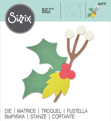 Sizzix Bigz Die Christmas Nature (664719) (DISCONTINUED) Sizzix Bigz Die Christmas Nature (664719) (DISCONTINUED)