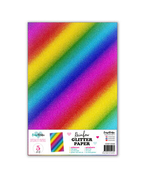 CarlijnDesign Self Adhesive Glitter Paper A4 Rainbow (CDSP-0002) (DISCONTINUED)