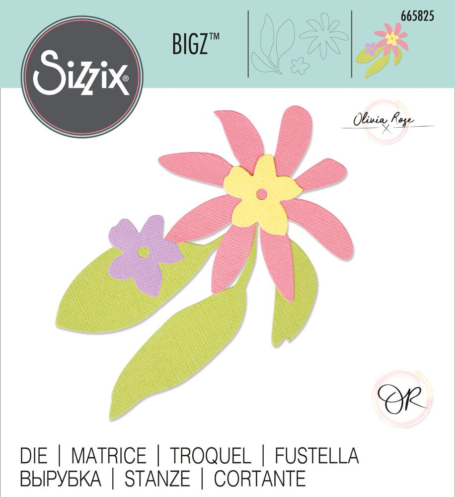 Sizzix Bigz Die by Olivia Rose Nordic Flowers (665825) (DISCONTINUED)