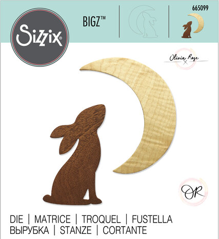Sizzix Bigz Die by Olivia Rose Rabbit & Moon (665099) (DISCONTINUED)