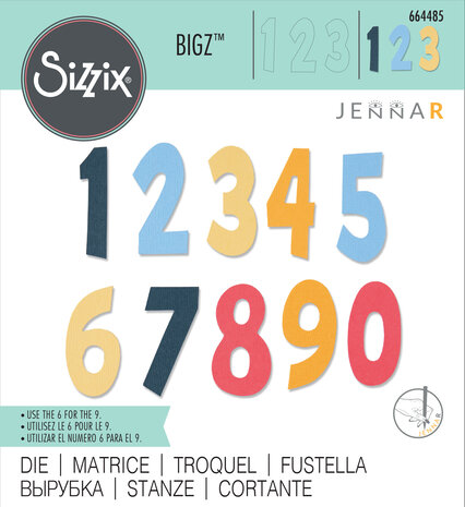 Sizzix Bigz Die by Jenna Rushforth Numeracy (664485) (DISCONTINUED)
