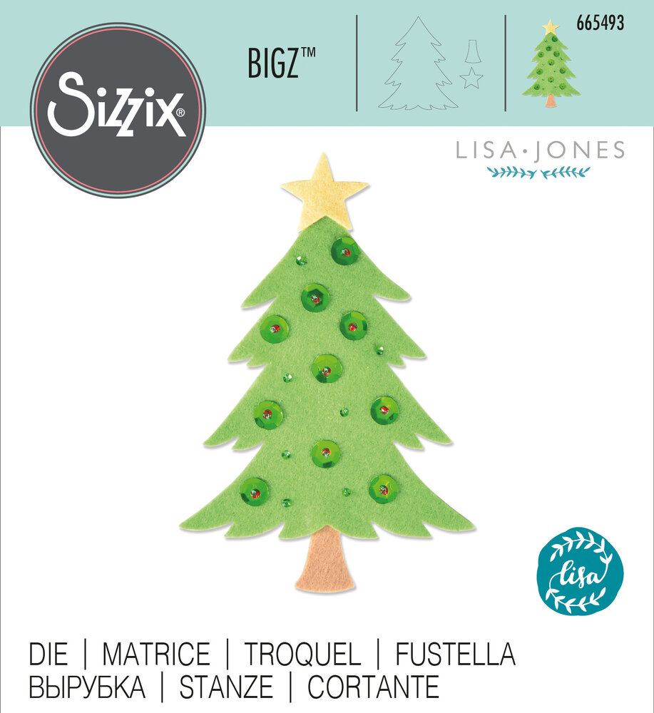 Sizzix Bigz Die by Lisa Jones Pine Tree (665493) (OUTLET)