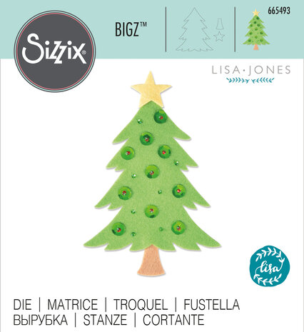 Sizzix Bigz Die by Lisa Jones Pine Tree (665493) (OUTLET)