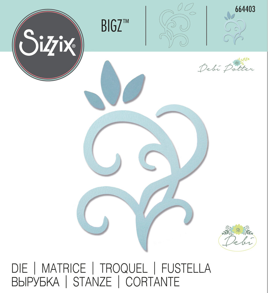 Sizzix Bigz Die by Debi Potter Leaves & Swirls (664403) (DISCONTINUED)