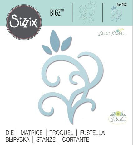 Sizzix Bigz Die by Debi Potter Leaves & Swirls (664403) (DISCONTINUED)