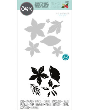 Sizzix Framelits Die w/Stamps by Lisa Jones Seasonal Flowers (6+4pcs) (665331) (DISCONTINUED)