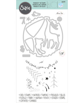 Sizzix Framelits Die w/Stamps by Olivia Rose Animal Frame (11+11pcs) (665470) (DISCONTINUED)