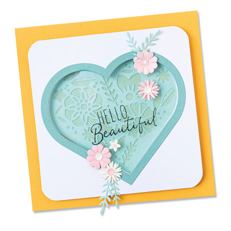 Sizzix Framelits Die w/Stamps by Olivia Rose Blooming Heart (3+3pcs) (665652) (DISCONTINUED)