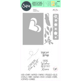 Sizzix Framelits Die w/Stamps by Olivia Rose Butterfly Wishes (6+4pcs) (665654) (DISCONTINUED)