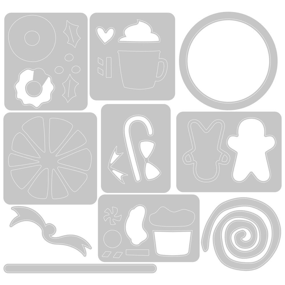 Sizzix Framelits Die w/Stamps by Olivia Rose Dessert Treats (10+11pcs) (665471) (DISCONTINUED) Sizzix Framelits Die w/Stamps by Olivia Rose Dessert Treats (10+11pcs) (665471) (DISCONTINUED)