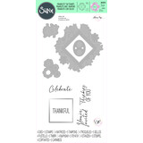 Sizzix Framelits Die w/Stamps by Olivia Rose Floral Celebration (4+5pcs) (665655) (DISCONTINUED)