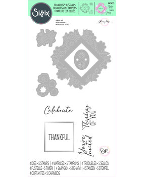 Sizzix Framelits Die w/Stamps by Olivia Rose Floral Celebration (4+5pcs) (665655) (DISCONTINUED)