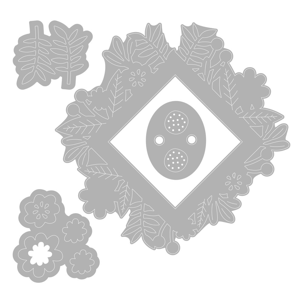 Sizzix Framelits Die w/Stamps by Olivia Rose Floral Celebration (4+5pcs) (665655) (DISCONTINUED)